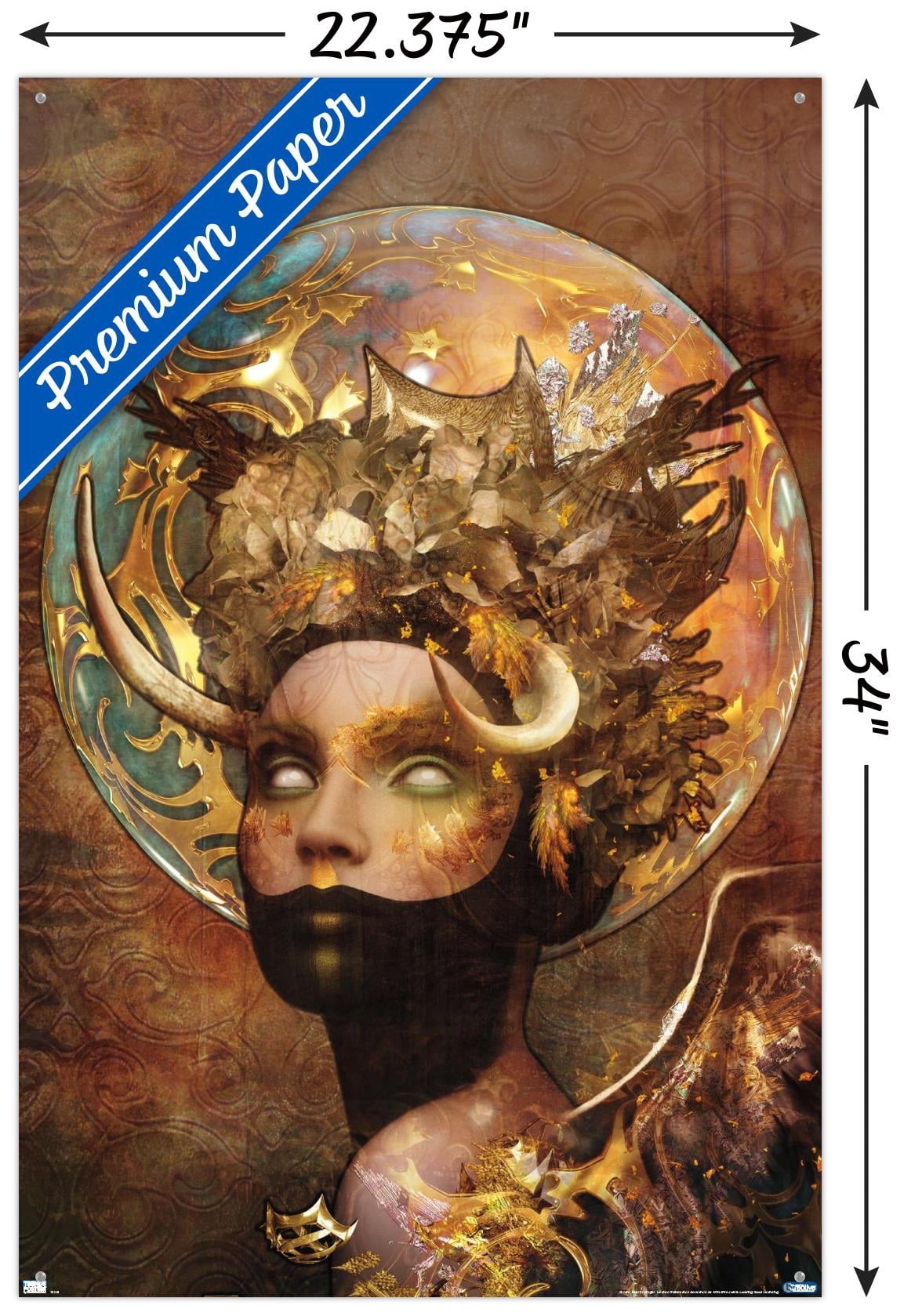 Jena DellaGrottaglia: Cosmic Zodiac - Taurus Wall Poster with Pushpins, 22.375" x 34"