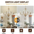 thumbnail image 5 of KPIBEST K9 Crystal Candle 8-Light Classic Iron Art Gold Bronze Chandeliers, 5 of 17