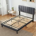 thumbnail image 6 of JOINSUN Gray Linen Upholstered Bed with Sponge, Density Board and Iron, Full, 6 of 6