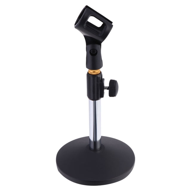 Miangastore Support de Microphone Relevable Base en Métal Support de Bureau pour Diffusion en Direct Conférence en Ligne