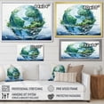 thumbnail image 4 of Designart "Blue Planet Earth II" Earth Floater Framed Canvas Art Print, 4 of 7