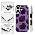 thumbnail image 3 of Compatible with iPhone 11 12 13 mini 14 15 16 Pro Max Plus Wallet Case with Card Holder, PU Leather Kickstand Card Slots Case ( Dark Eggplant Pattern, iPhone 11 Pro Max), 3 of 7