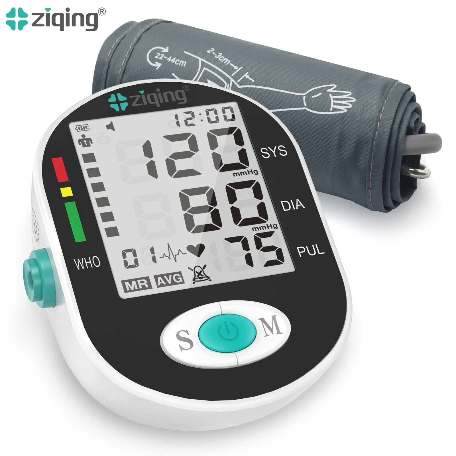 Ziqing Extra Large Cuff (2244cm) Blood Pressure Monitor Upper Arm BP