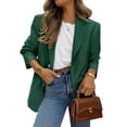 thumbnail image 1 of Blazer PRETTYGARDEN 2025 para mujer, casual, de negocios, color verde oscuro, 1 of 5