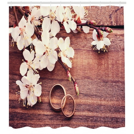Wedding Decorations Shower Curtain Flowering Branch Delicate