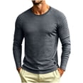 thumbnail image 3 of Vetsdori Long Sleeve Shirts for Men Sport Travel Pullover Breathable Winter Lightweight Plain Casual Crew Neck Mens Tshirts, 3 of 6