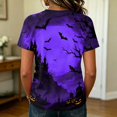 thumbnail image 7 of Halloween Shirts for Women Crewneck Short Sleeve Funny Castle Printed Tunic Tops Loose Halloween Costume, 7 of 7