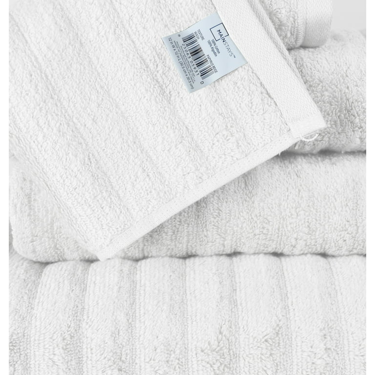 Mainstays 2 Piece Cotton Bath and Hand Towel Set, Watercolor Ocean