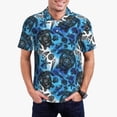 thumbnail image 1 of Lsque Turtle，Shell Algae Starfish Coral Pattern Golf Shirts for Men Dry Fit Print Moisture Wicking Performance Short Sleeve Polo Shirt-X-Large, 1 of 6