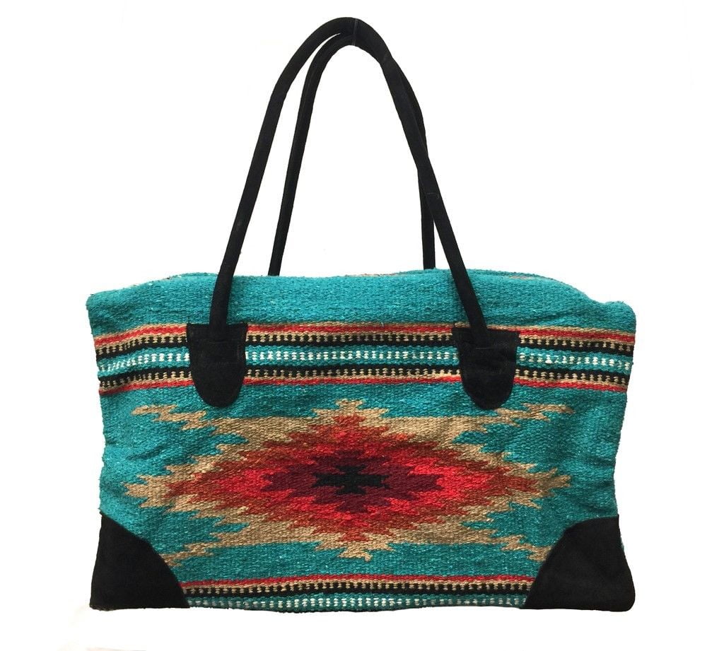 Large Weekender Travel Bag Luggage Fully Lined Suede Handles Southwest