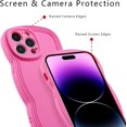 thumbnail image 4 of for iPhone 14 Pro Max Case 6.7 Inch Curly Wave Frame Phone Case Cute Design Color Aesthetic Phone Case Soft TPU Shockproof Protective Bumper Case Cover for Girls, Peachy, 4 of 7