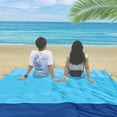 thumbnail image 2 of Beach Mat 79x83inch, 4* Long-lasting And Durable ABS Anchor Stakes, Lightweight And Portable, Soft And Comfortable Material, Easy to Clean And Organize; Very Suitable for Travel, Party,, 2 of 3