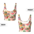 thumbnail image 5 of Fotbe High Detail Succulent Pattern Womens' Sports Bra Longline Wirefree Padded with Medium Support Sports Moisture-Wicking Workou Vest,Tank Top-Small, 5 of 9