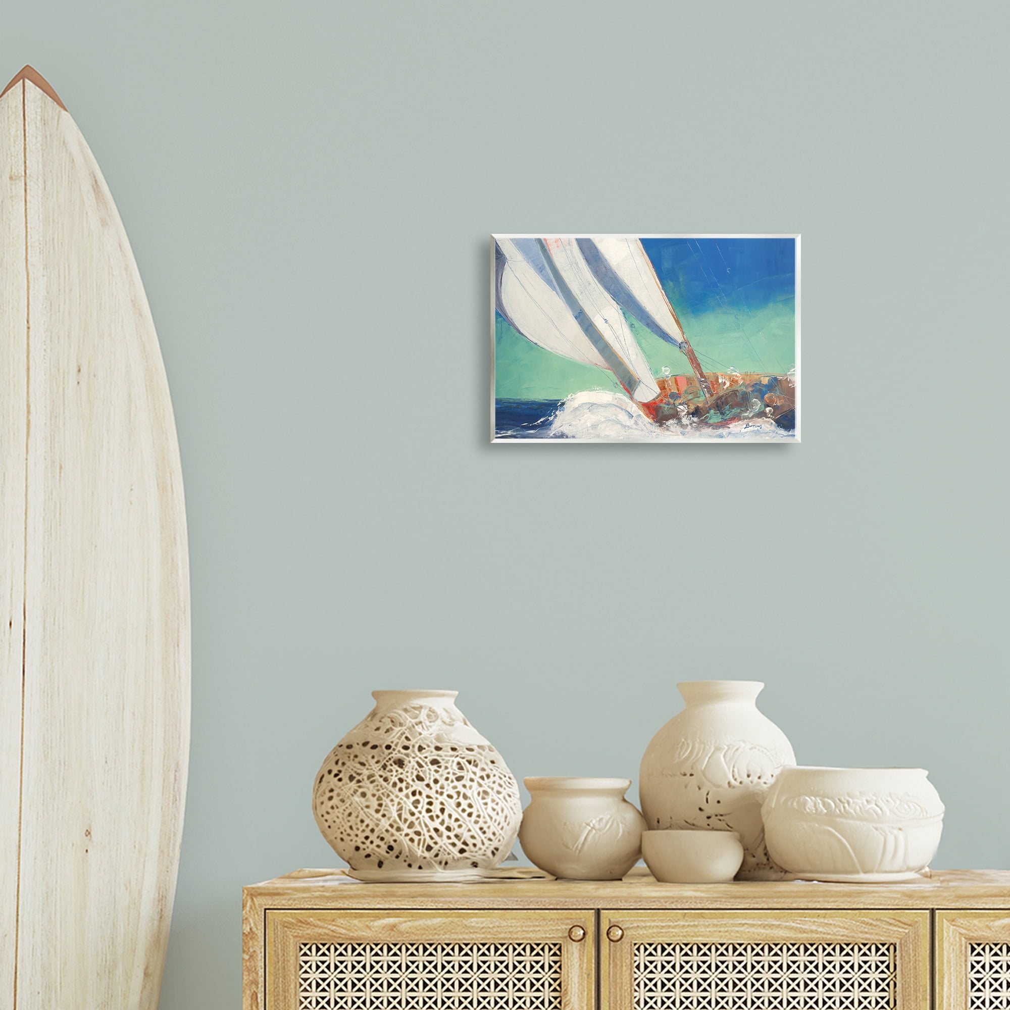 Stupell Industries Maritime Boat Hull Nautical & Beach Painting Unframed Art Print Wall Art, 15 x 10