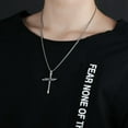 thumbnail image 3 of SIEYIO for Cross Nail Men's for Titanium Steel Necklace Pendant Hip Hop Personality Orn, 3 of 9