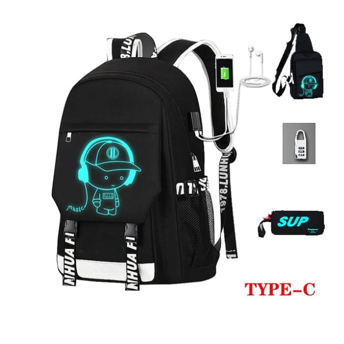 Luminous School Bags Backpacks 16” Laptop Backpack with USB Port