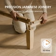 thumbnail image 3 of FLEXISPOT Queen Japanese Joinery Bed Frame, Solid Rubberwood, 1200 lbs Heavy Duty Slats Support, FSC & SGS Certified, 10 Min No-Tool Setup, Under-Bed Storage, No Box Spring Needed, Noise-Free, Maple, 3 of 8