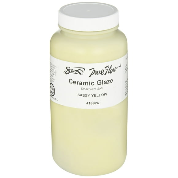 Glaze Sax True Flow Gloss, 473 ml, amarillo atrevido, no tóxico