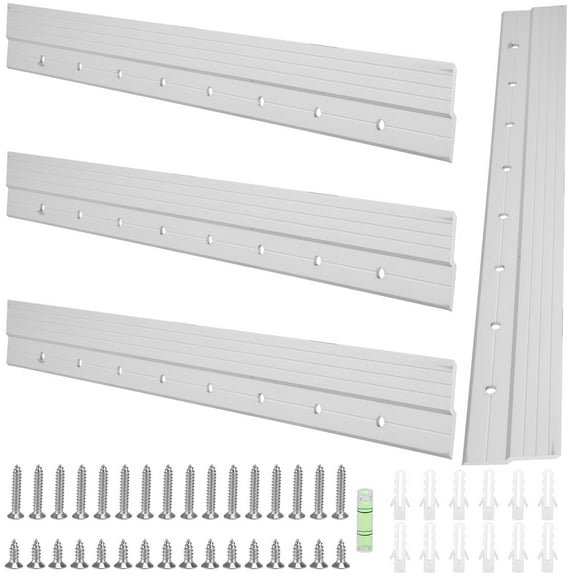 Sutowe 4Pcs French Cleat Picture Hanger Aluminum Alloy Z Hanger Clips Interlocking Wall Mounting Bracket Hardware Kit for Hanging Wall Painting Mirrors