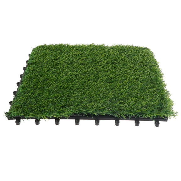 GOOHOCHY Artificial Lawn Grass Artificial Grass Turf Tiles Green Plastic 1 Set