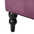 thumbnail image 4 of GDF Studio Leona Modern Glam Tufted Velvet Wingback Loveseat, Raisin and Dark Brown, 4 of 6