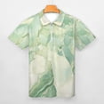 thumbnail image 3 of Marble Texture Men Zipper T-shirt Summer Casual Short Sleeve T-shirt Top, 3 of 7