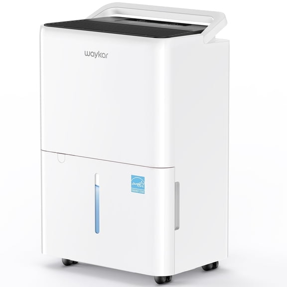 Waykar 30 Pint Dehumidifier for Home & Basements, Up to 2000 Sq. Ft, Energy Star, 10 Pint DOE,  Continuous Drain Hose