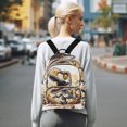 thumbnail image 7 of JIALIOU Mini Backpack Purse for Women Quilted Casual Daypack Small Travel Shoulder Bag, Orange Cute Dinosaur, 7 of 7