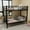 Black, variant on Leumius Twin Over Twin Bunk Bed for Kids Boys Girls, Metal Bunk Bed with Ladders & Guardrail,Convertible 2 Beds,Black