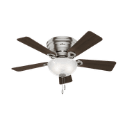 Hunter Fan 42" Haskell Low Profile Ceiling Fan with Light in Brushed Nickel