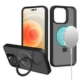 thumbnail image 5 of For Apple iPhone 16 Pro Max (6.9") Magnetic Circle Kickstand with MagSafe Compatible Matte Skin Rugged Bumper Ring Holder Cover ,Xpm Phone Case [ Black ], 5 of 8