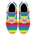 thumbnail image 2 of Rainbow Pride Shoes Mens Womens Running Sneakers Mesh Breathable Jogging Walking Shoes White Size 8.5, 2 of 7