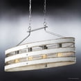thumbnail image 4 of Luxury Modern Farmhouse Indoor Chandelier, 17''H x 38.5''W, with Rustic Style Elements, Scandinavian Design, Galvanized Steel Finish, UHP2477, 4 of 7