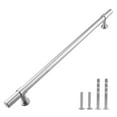 thumbnail image 2 of Modket M1611 Modern Euro Bar Cabinet Handle 304 Stainless Steel — 12" Overall Length, 10-1/8" (256mm) Hole Centers, Brushed Nickel— 5-Packs, 2 of 6