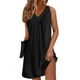 thumbnail image 2 of Una Línea de Vestidos de Verano para las Mujeres 2025 sin Mangas Vestido de Noche Suave, Cuello en V Plisado Vestido de Sueño Ligero, 2 of 6