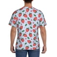 thumbnail image 2 of Naloa Strawberries Men's T-Shirt Sport T-shirt Men's Basic Tee Casual Men's Shirt, Round Neck, Short Sleeves - X-Large, 2 of 5