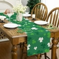 thumbnail image 4 of YIBAGA St. Patrick's Day Table Runner, Green Shamrock Table Decorations for St. Patrick's Day Party Dining, 13x90 inch, Polyester, 4 of 6