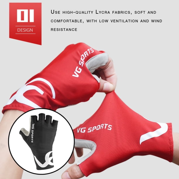 Advancent VG Sport Breaking Wind Ciclismo Guantes de medio dedo Antideslizante Bicicleta Mitones Racing Road Bike Guante Biciclet Guantes Ciclismo Type2 NO2 Advancent OD000157-17B