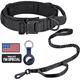 thumbnail image 1 of WAAYEE Collar Táctico para Perro, Collar Ajustable de Entrenamiento Militar de Nylon con Asa de Control y Hebilla de Metal Pesado para Perros Medianos y Grandes, con Parches y Estuche para Airtags (L, 1 of 8