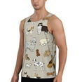thumbnail image 2 of Lsque Dog Animal Pattern Mens Tank Tops Muscle Athletic Quick Dry Sleeveless Workout Fitness T Shirts Beach Tank Top, Loose-fit Sleeveless Shirt for Men-X-Large, 2 of 7