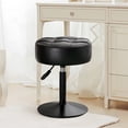 thumbnail image 6 of Dycanpo 360° Swivel Vanity Stool, Adjustable Height, Faux Leather Black, 6 of 8