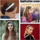 thumbnail image 5 of Diadema de lentejuelas de 10 colores, ancha y brillante, elástica, brillante, con purpurina, accesorios ajustables para el cabello., 5 of 6