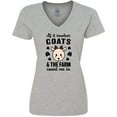 thumbnail image 3 of Inktastic If It Involves Goats & The Farm Count me in Women's V-Neck T-Shirt, 3 of 5