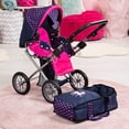 thumbnail image 4 of Cochecito de bebé Bayer Design City Star con lunares azul/rosa, 4 of 7