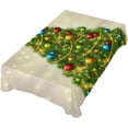 thumbnail image 5 of SKYSONIC Christmas Tree Tablecloth Waterproof Washable Polyester Square Table Cover Durable Tablecloth for Kitchen Dining Table Party Decor (60 X 90 Inch), 5 of 7