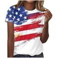 thumbnail image 1 of Mujeres Manga Corta Tops Cuello Redondo Impreso Casual Blusa, Imitación Rack Camiseta para el Verano, Lavado de Manos Casa Y Uso Diario, 1 of 5