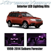 XtremeVision Interior LED for Subaru Forester 1998-2014 6 pcs Pink Interior LED Kit   Installation Tool