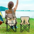 thumbnail image 5 of 600D Oxford Camping Chair Portable Foldable Chair Supports 220 lbs for Picnic, Fishing, Backpacking Cat and Dog with Christmas Tree, 5 of 8