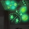 thumbnail image 5 of 100 Pcs Stars and Planets Luminous Wall Stickers - Glow in The Dark Planets, Bright Solar System Wall Stickers -Sun Earth Mars and so on Ceiling Decals for Bedroom Living Room, 5 of 7