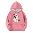 thumbnail image 2 of Favoffer Fall Girls' Graphic Hoodie Long Sleeve Pocketed Sweatshirt Pullover Tops Kids Toddler Warm T-Shirt for Casual Parties Kid to Teen 3-14Y, 2 of 3